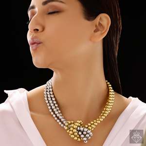 สร้อยคอประดับลูกปัดสีเงินและทองป้องกันการเสื่อมเสียของ Prao - Product Image 3