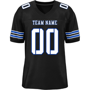 Fabricante de Camisetas de Fútbol Americano Juveniles Personalizadas, Malla de Poliéster, Impresión Digital, Transpirable, Uniformes Escolares, OEM, ODM - Product Image 3