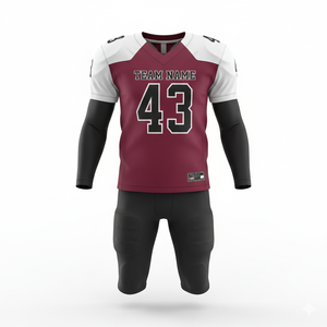Uniforme de Fútbol Americano Personalizable para Hombre, Jersey Sublimado con Cuello en V, Número 43, Nombre del Equipo, Absorbe la Humedad, Manga Corta Ajustada, para Toda Temporada - Product Image 5