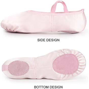 Chaussons de danse pointe de haute qualité internationaux, durables, en cuir souple, doublure en coton, pour femmes, chaussures de danse professionnelles. - Product Image 3