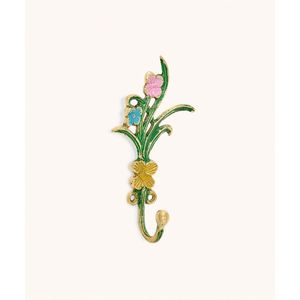 <b>Handmade</b> Antique Rose Iron Wall Hook Vintage Metal Flower Decorative Hanger for Coats Hats Towels Shabby Chic Garden Wall Decor - Product Image 6