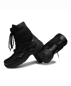 Men Leather Riding Boots Durable Ankle Length Lace Up Boots With Strong Grip Sole Comfortable Fit For Travel Outdoor Styling - Product Image 2