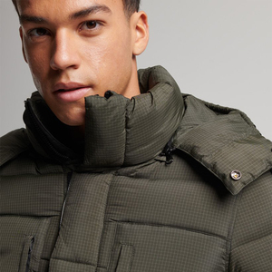 High Quality Outdoor Warm Utility Bubble Mens Coats Clothes Custom Winter Hood Long Puffer <b>Jacket</b> for Men - Product Image 5