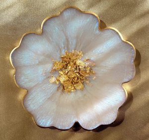 Sous-verres de fleurs en résine avec produit chaud de style artificiel d'Inde - Product Image 1