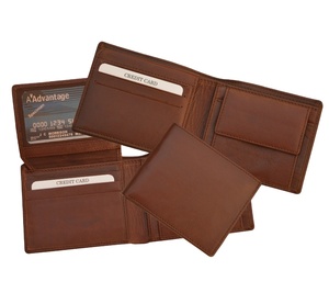 Portefeuille fin minimaliste pour homme en cuir véritable 100%, porte-cartes, portefeuille de poche, mode, imperméable, marron, usage quotidien - Product Image 3
