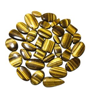 พลอยไทเกอร์อายธรรมชาติคุณภาพสูงราคาถูก รับรองคุณภาพ รูปทรงผสมแบบคาโบชอง ขนาด 20-45 มม. จำนวนมาก สำหรับทำเครื่องประดับ - Product Image 4