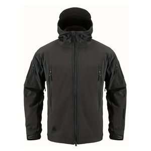 Veste Softshell Tactique Imperméable et Respirante de Haute Qualité avec Fermeture Éclair et Imprimé pour Hommes, à Capuche et Multi-Poches, Idéale pour la Randonnée Hivernale en Extérieur - Product Image 5