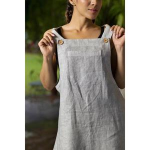 Vestido Casual de Algodón y Lino para Mujer, Mini Maxi, Sin Mangas, Cuello Cuadrado, Corte Holgado, Estilo Boho - Product Image 1