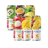 JBfresh Gezonde Fruitdrank Bulk 500ML Geblikte Zuurzak Lychee met Vruchtvlees Fabrikant Private Label OEM