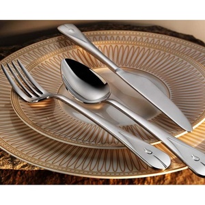 Vajilla de acero inoxidable elegante, juego de cubiertos de metal de diseño personalizado plateado, proveedor al por mayor, el mejor exportador indio - Product Image 1