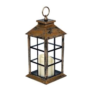 Portavelas de metal galvanizado hecho a mano, linterna de hierro para velas, portavelas de lujo hecho a mano con vaso de cristal. - Product Image 6