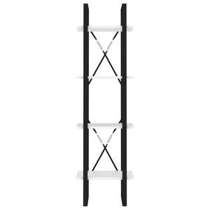 Librero de Madera Sintética Blanca de 4 Niveles, Solución de Almacenamiento Elegante y con Estilo para la Oficina en Casa - Product Image 5