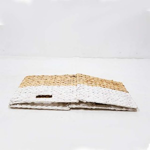 Best Choice Eco Friendly Natural Water Hyacinth <b>Cube</b> Storage <b>Basket</b> Shelf Organizer Handles Organizers Laundry - Product Image 3