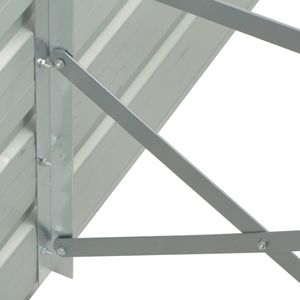 Bac à fleurs surélevé en acier galvanisé anthracite 39,4 x 15,7 x 17,7 pouces - Product Image 6