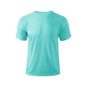 เสื้อยืดคอกลมแขนสั้นสีกรมท่าสำหรับผู้ชาย ทรงปกติ สีพื้น ผ้าถัก แห้งเร็ว โพลีเอสเตอร์ 100% - Product Image 5
