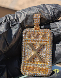 Pendentif de qualité supérieure « IVX KeneroX » plaqué or sur argent sterling 925, style hip-hop, bijoux de charme, vente en gros - Product Image 6