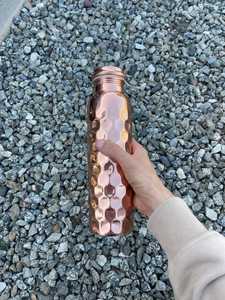 BURAQ HANDICRAT Copper Water <b>Bottle</b> 1L Design for Travel - Product Image 3