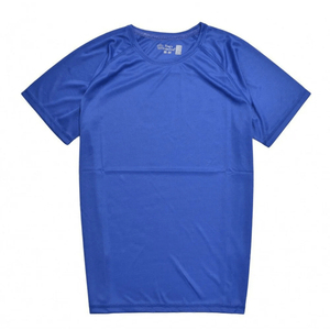 T-shirt ajusté bleu avec logo pour homme, style coréen, décontracté - Product Image 1