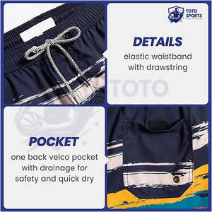 ราคาขายส่ง กางเกงขาสั้นผู้ชาย ดีไซน์ใหม่ ทรงสลิม สวมใส่สบาย ระบายอากาศได้ดี น้ำหนักเบา เหมาะสำหรับใส่ในช่วงฤดูร้อน พิมพ์ลายได้ตามต้องการ - Product Image 4