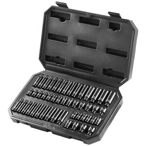 Set di chiavi a bussola a impatto da 14 pezzi, profonde, metriche 4-15mm, a 6 punte, in acciaio legato Cr-Mo, per riparazioni auto, con dimensioni facilmente leggibili, inclusa la misura 19mm - Product Image 1