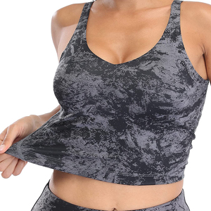 Impression de logo personnalisé, vêtements de sport pour la gym, le yoga, vêtements de sport à séchage rapide, sans couture, tricotés, soutien-gorge de sport tie-dye pour femme - Product Image 5
