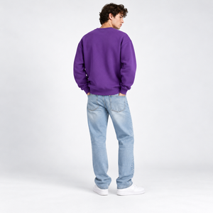 Sweat-shirt épais pour homme, col rond, manches longues, en molleton bouclé, coupe courte, style streetwear, pour l'hiver, OEM ODM, faible MOQ, commande en gros - Product Image 2