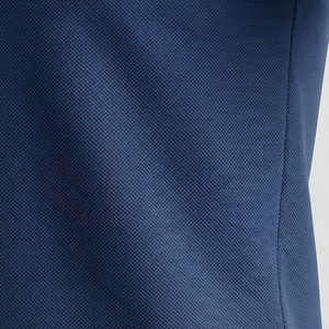 Polo à manches courtes pour homme, bleu marine, couleur unie, tricot piqué, décontracté, respirant, coupe classique, boutons - Product Image 5