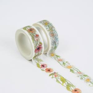 Ruban adhésif washi imperméable en acrylique sensible à la pression 2026-0115-6, plante succulente en pot pour carnet - Product Image 2