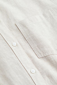 Chemisier à carreaux pour femme en coton respirant à manches bouffantes et boutonnage, idéal pour le quotidien - Product Image 5