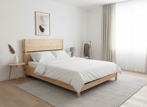 Premium Modern Solid Wood Mango <b>Bed</b> <b>Frame</b> Bedroom Indoor Eco-Friendly Factory Direct OEM ODM Custom Wholesale - Product Image 5