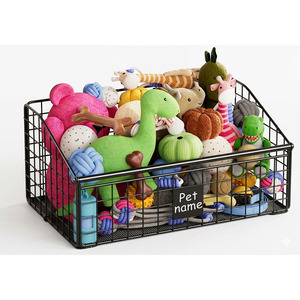 Modern Metal <b>Rectangle</b> Dog Toys <b>Storage</b> <b>Basket</b> - Product Image 1