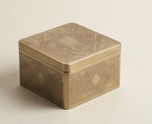 Elegante Recipiente Cuadrado de Latón para Frutos Secos, Caja de Almacenamiento de Dátiles de Lujo con Patrón Grabado, Lata Decorativa para Regalo, para Cocina - Product Image 5