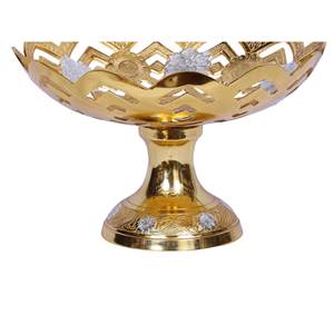 Frutero de latón de 10 pulgadas hecho a mano, artículo creativo de decoración del hogar hecho en La India, artículo de latón hecho a mano novedoso - Product Image 3