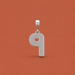 Pendentif personnalisé lettre P en argent 925 avec diamant Moissanite, style quotidien, personnalité affirmée - Product Image 4