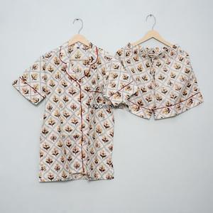 Conjunto de Pijama de Manga Corta de Lujo 100% Algodón Puro para Mujer, Ropa de Dormir Suave y Transpirable - Product Image 4