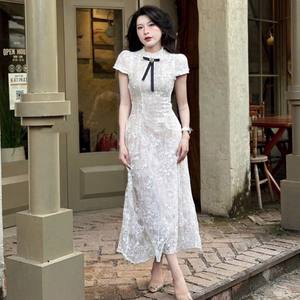 Vestido Mini Bodycon de Encaje Blanco Natural con Detalle de Lazo para Mujer, Estilo OEM, Ideal para Fiestas - Product Image 2