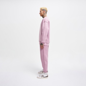 Ensemble de survêtement moderne oversize à col rond en molleton de coton et polyester 480 GSM, style streetwear décontracté, personnalisable (OEM, marque privée) - Product Image 3