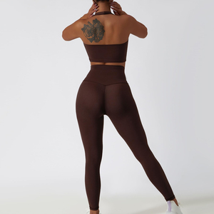 High Waist Leggings Sports Bra And <b>Zip</b> <b>Up</b> <b>Jacket</b> Workout Wear Yoga Set Women Three Piece Fitness Clothing Yoga Sets - Product Image 2