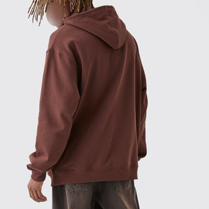 Sudadera con Capucha Gruesa de Invierno para Hombre, 465+ GSM, de Gran Tamaño, con Logotipo Personalizado Bordado, Efecto Desgastado, Hombros Caídos, Forro Polar, 100% Algodón - Product Image 2