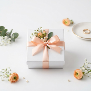 6mm Peach Single Face Satin <b>Ribbon</b> Customizable Manufacturer 350 Meter Roll for <b>Wedding</b> Favors Bridal Gift Packaging Wholesale - Product Image 2