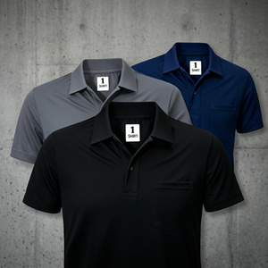 Camiseta de Verano con Bolsillo Antiarrugas, Personalizada con Logotipo, Uniforme de Empresa para Hombre, Manga Corta - Product Image 4