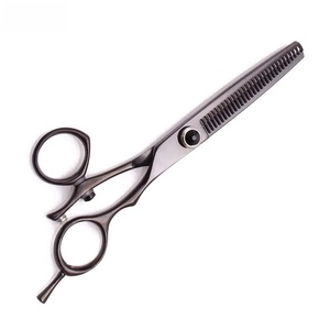 Tijeras de Entresacar de Acero Inoxidable para Diestros con Dientes Finos y Mango Largo de Plástico para Uso en Salones de Belleza - Product Image 6