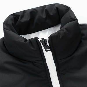 Blouson matelassé unisexe color block, col montant, fermeture éclair, coupe-vent, rembourrage standard en polyester, décontracté, coupe ample, hiver - Product Image 4