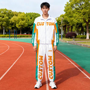 Sublimated Nylon Windbreaker <b>Set</b> Custom Wholesale USA Casual Fall Jacket Pants Graphic Urban Street Outfit Factory Supplier - Product Image 6