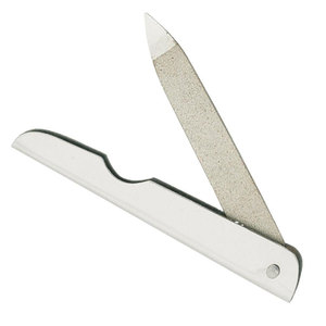 Lime à ongles pliable élégante en acier inoxydable avec motif diamant, design compact pour manucure, pédicure et soins des ongles (vente en gros) - Product Image 1
