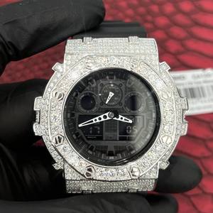 Reloj de buceo automático deportivo de lujo al por mayor con diamantes VVS de color D, moissanita, alarma, estilo hip hop, diseño mecánico de latón - Product Image 1