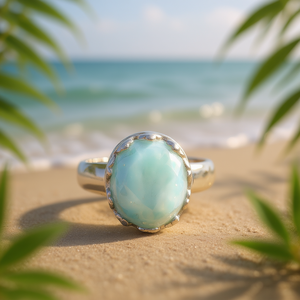 แหวนมอยส์ซาไนต์ลาริมาร์ 4.6 กรัม เครื่องประดับอัญมณีที่หรูหราและมีน้ำหนักเบา - Product Image 3