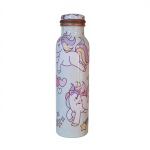 Bouteille d'eau artisanale en cuivre, designs personnalisés, vaisselle pour adultes, écologique, isolation thermique, compatible lave-vaisselle, infuseur à thé - Product Image 6