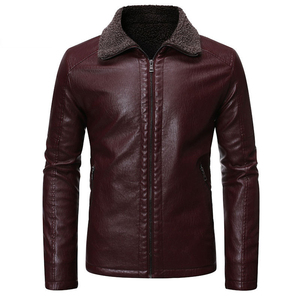 Chaqueta de cuero PU negra elegante para hombre, chaqueta de cuero genuino personalizada para hombre, fabricantes de chaquetas de cuero negras para motocicleta para hombre - Product Image 3
