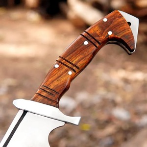 Couteau de camping artisanal en acier D2 de qualité industrielle avec étui en cuir, personnalisable OEM/ODM, 17 pouces - Product Image 2